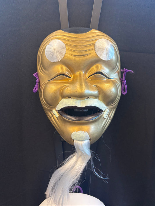 Ceramic adaption of Okina Noh Mask