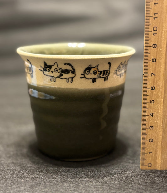 Cat on walk mug