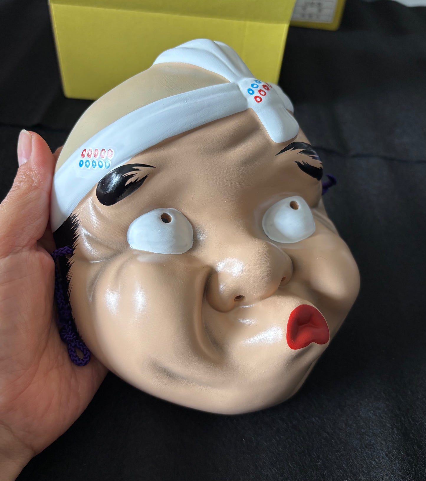 Masks of theatre for decor in ceramic