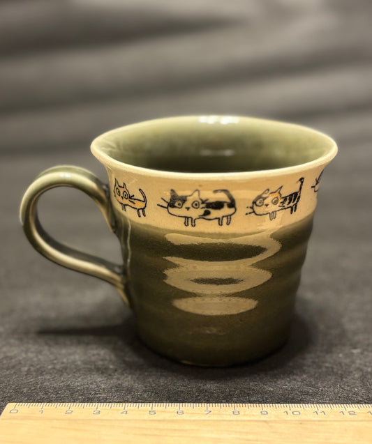 Cat on walk mug