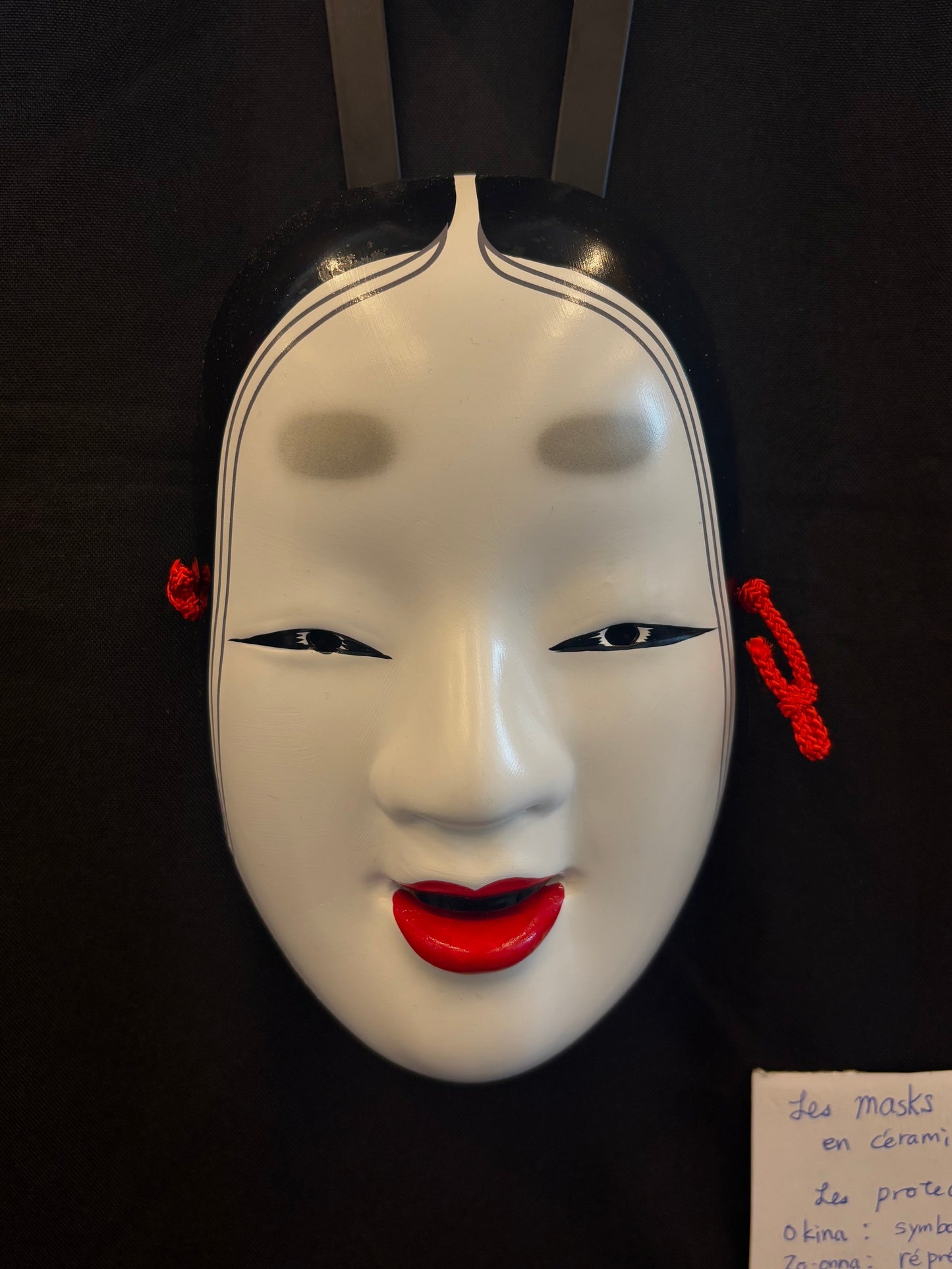 Masks of theatre for decor in ceramic