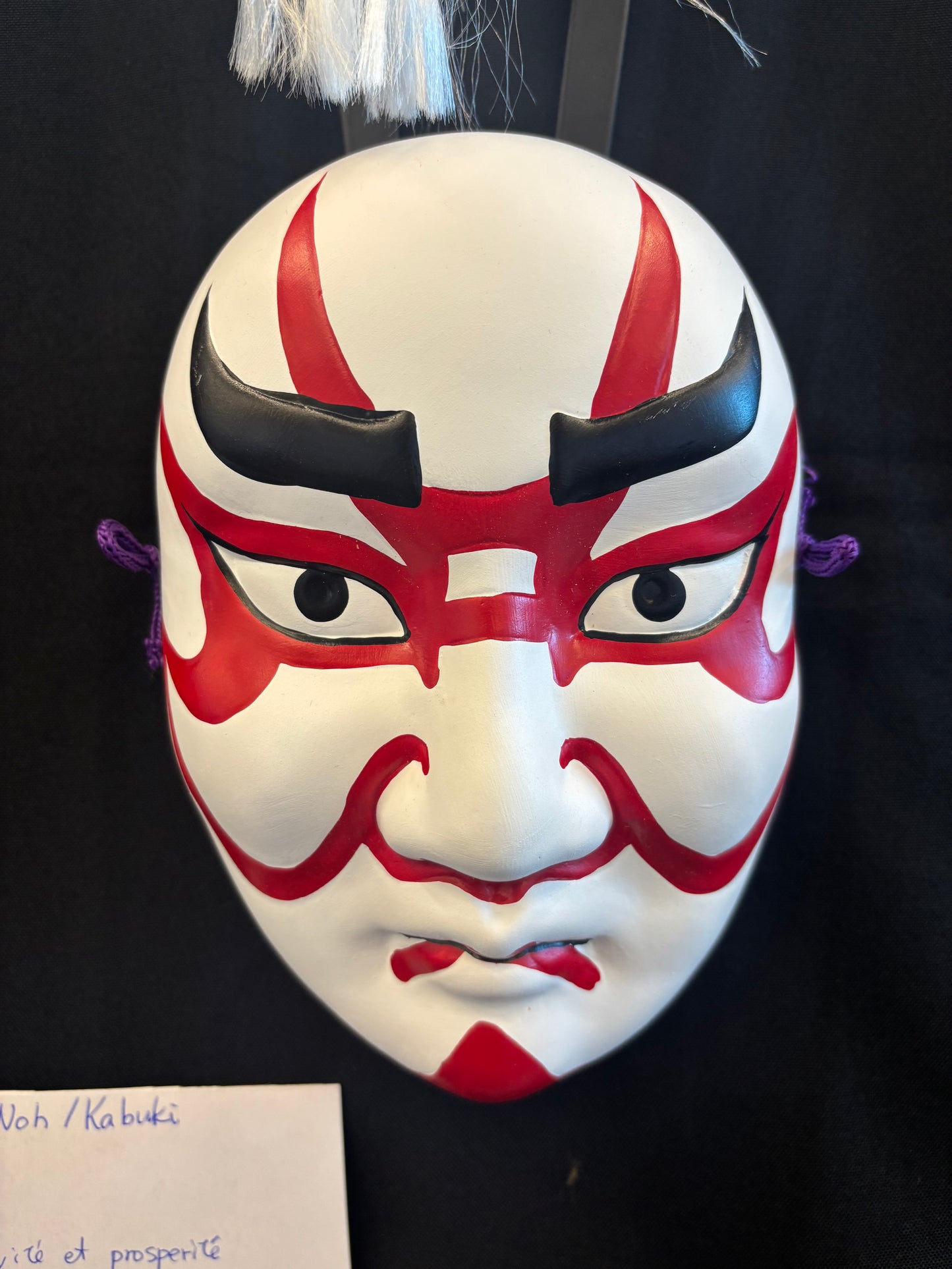 Masks of theatre for decor in ceramic