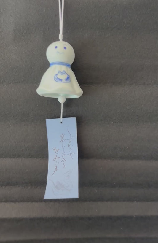 Ceramic Wind bell (Fūrin Teruteru-bōzu and Shimaenaga)